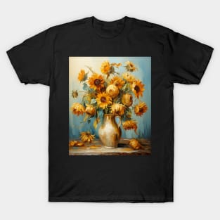 Sunflowers by Vincent Van Gogh Post-Impressionist T-Shirt